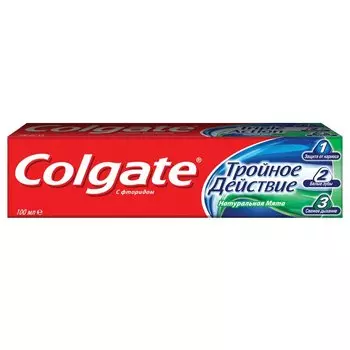 Colgate Тройное Действие Зубная паста Натуральная мята 100 мл