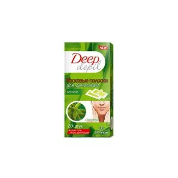 Deep Depil Полоски восковые для депиляции для нормальной кожи Алоэ Вера 20 шт