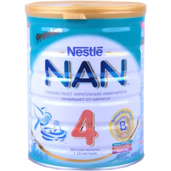 Детское питание Nan 4 Премиум молочная смесь с 18мес.800 г