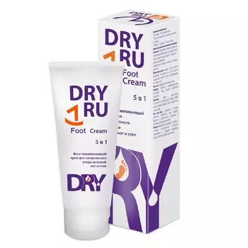 DRY RU Foot Cream 5в1 Крем для ног восстанавливающий для ежедневного ухода 75 мл