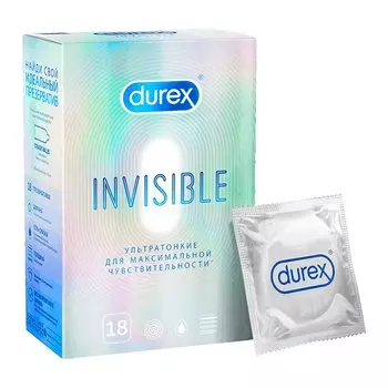 Durex Invisible Презервативы ультратонкие 18 шт