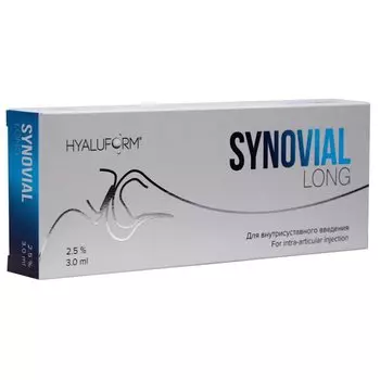 Гиалуформ 2,5-03 Синовиаль Лонг 2,5% протез синовиальной жидкости шприц 3 мл
