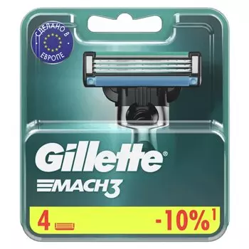 Gillette Mach3 Кассета для бритвенного станка 4 шт