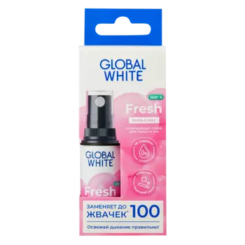 Global White Спрей для полости рта освежающий 15 мл Бабл минт