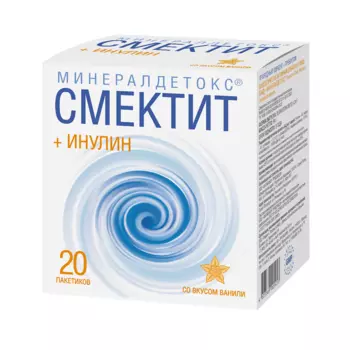 Эркафарм МинералДетокс Смектит+Инулин порошок для приема внутрь 4,24 г 20 шт Ваниль