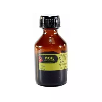 Йод 5% раствор спиртовой для наружного применения 25 мл