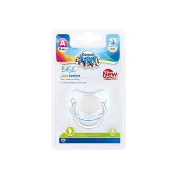 Канпол Пустышка латексная анатомическая Бэйсик 0-6мес.