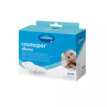 Cosmopor Silicone Повязка пластырного типа впитывающая 10 см х 8 см 5 шт