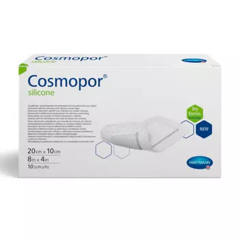 Космопор Силикон Повязка пластырного типа впитывающая 20 см х 10 см 10 шт