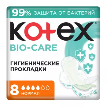 Kotex Био-Кэа Прокладки Нормал 8 шт