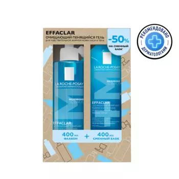 La Roche-Posay Effaclar Набор для жирной кожи Гель очищающий 400 мл + Рефил 400 мл