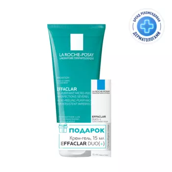 La Roche-Posay Effaclar Набор Гель очищающий 200 мл + Крем-гель Duo+ корректирующий 15 мл