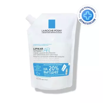 La Roche-Posay Lipikar Syndet AP+ Крем-гель для душа для сухой склонной к атопии кожи сменный блок 400 мл
