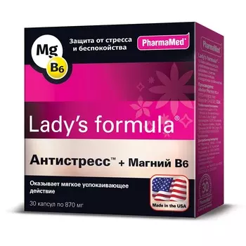 Lady's Formula Антистресс+ Магний B6 капсулы 30 шт