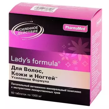 Lady's Formula Для волос кожи и ногтей Усиленная формула таблетки 60 шт