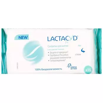 Лактацид Фарма салфетки для интимной тимьян 15 шт