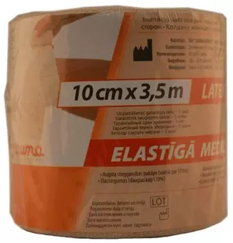 Lauma Бинт медицинский эластичный компрессионный высокой растяжимости 3,5 м х 10 см 1 шт