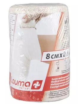 Lauma Бинт медицинский эластичный компрессионный высокой растяжимости 60 см х 8 см 1 шт