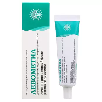 Левометил 40 мг/г+7,5 мг/г мазь для наружного применения 30 г