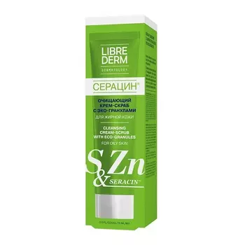 Librederm Серацин Крем-скраб для лица очищающий с эко-гранулами 75 мл