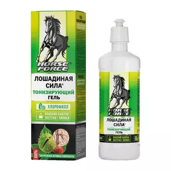 Лошадиная сила Гель для ног тонизирующий Конский каштан и Экстракт пиявки 500 мл