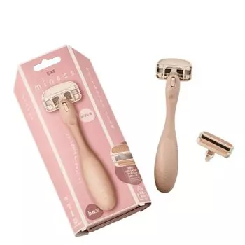 Майнес Станок для бритья женский система 3D-головки с 2 сменными кассетами