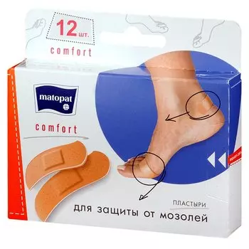 Matopat Comfort Пластырь бактерицидный 12 шт