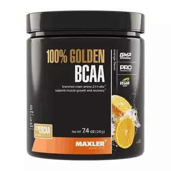 Maxler 100% Golden BCAA порошок Апельсин 210 г