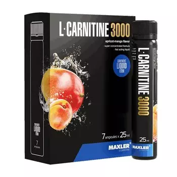 Maxler Л-Карнитин 3000 жидкость Абрикос-Манго 25 мл 7 шт