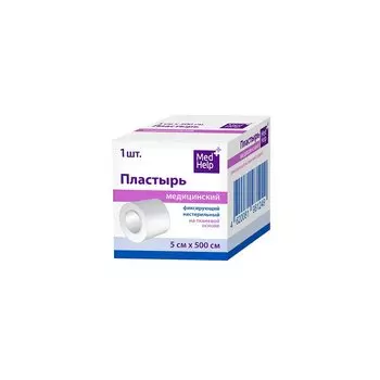 MedHelp Лейкопластырь фиксирующий на тканевой основе нестерильный 5 см х 500 см