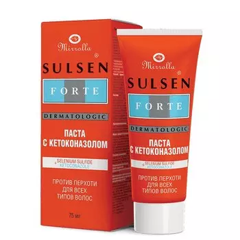Mirrrolla Сульсен Форте паста с кетоконазолом против перхоти 75 мл