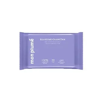 Мон Плюм Салфетки влажные с молочной кислотой 20 шт