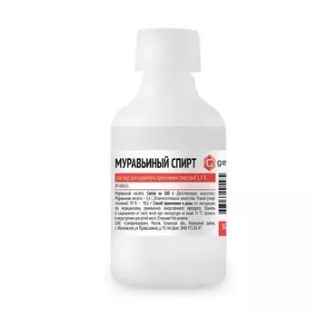 Муравьиный спирт раствор для наружного применения 1,4% фл.50 мл 1 шт