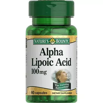 Nature's Bounty Альфа-липоевая кислота 100 мг капсулы 60 шт