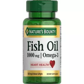 Nature's Bounty Рыбий жир 1000 мг Омега-3 капсулы 50 шт