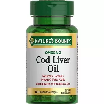 Nature's Bounty Жир из печени норвежской трески капсулы 100 шт