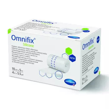 Омнификс Силикон Пластырь фиксирующий на нетканой основе 10см х 5 м