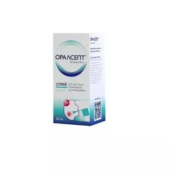 Оралсепт 0,255 мг/доза спрей для местного применения 176 доз 30 мл