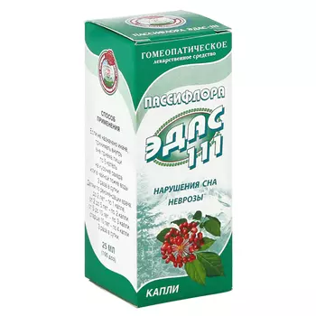 Пассифлора Эдас-111 капли гомеопатические для приема внутрь 25 мл