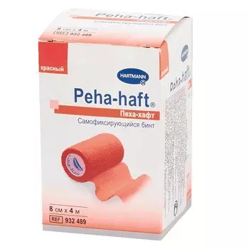 Пеха-хафт Бинт эластичный самофиксирующийся 8 см х 4 м Красный 1 шт