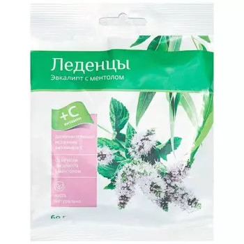 PL Леденцы с витамином С Эвкалипт-Ментол 60 г