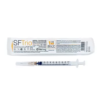 PL SFTrio Шприц одноразовый инсулиновый 1 мл