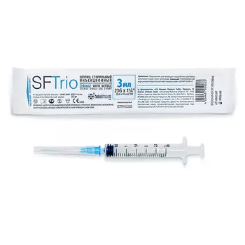 PL SFTrio Шприц одноразовый трехкомпонентный 3 мл