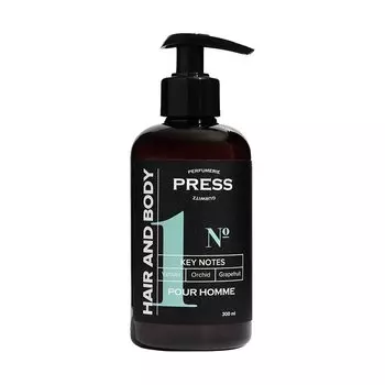 Press Gurwitz Парфюмери Пур Ом Шампунь-гель для душа 2в1 №1 Ветивер-Орхидея-Грейпфрут 300 мл