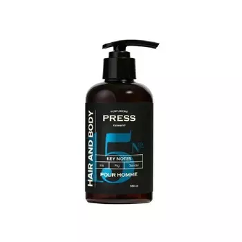 Press Gurwitz Парфюмери Пур Ом Шампунь-гель 2в1 для волос и тела №15 Ирис-Инжир-Сандал 300 мл