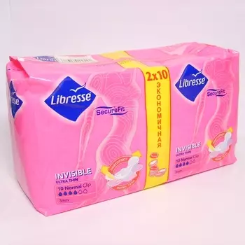 Прокладки гигиенические Либресс Инвизибл Нормал с мягкой поверхностью 20 шт
