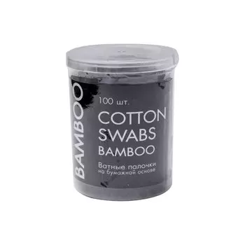 Pure Ватные палочки на бум.основе черные бамбук 100 шт
