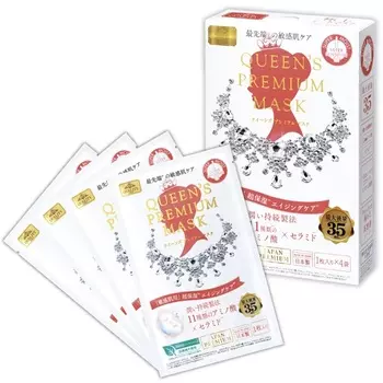 Quality First Маска тканевая для гиперчувствительной кожи антивозрастная премиальная 4 шт