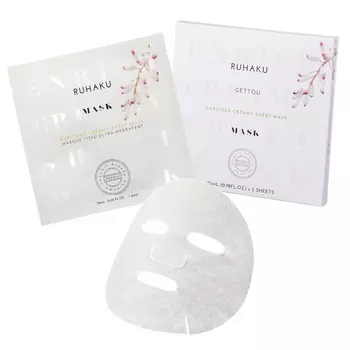 Рухаку Маска тканевая для лица кремовая питательная 5 шт