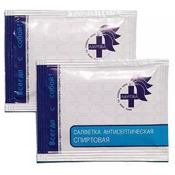 Салфетка антисептическая спиртовая 60 х 100мм 1 шт